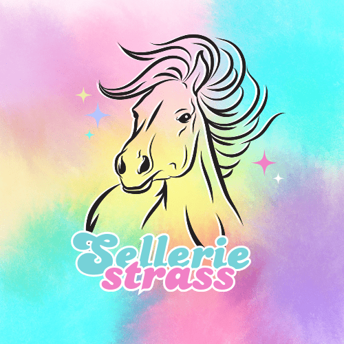 Licol Eperly poney, menthe, tressage menthe, bleu clair et blanc + bijou plumes