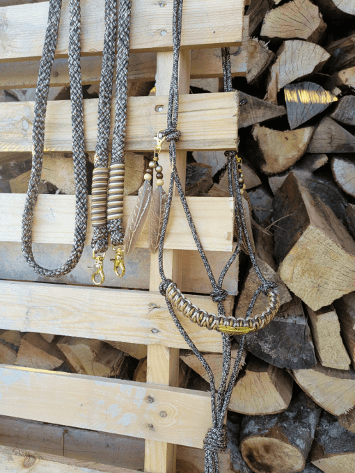 Ensemble "Aya" brun chiné taille cob