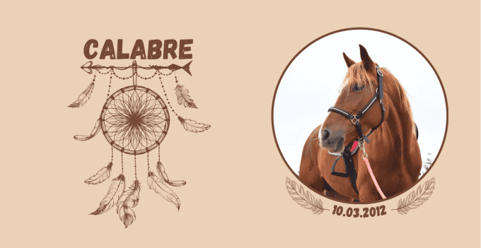 Plaque "attrape rêves brun" personnalisée