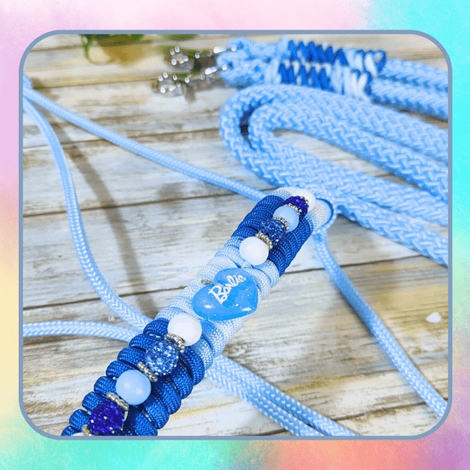 Ensemble "Blue" taille cob (licol et rênes)