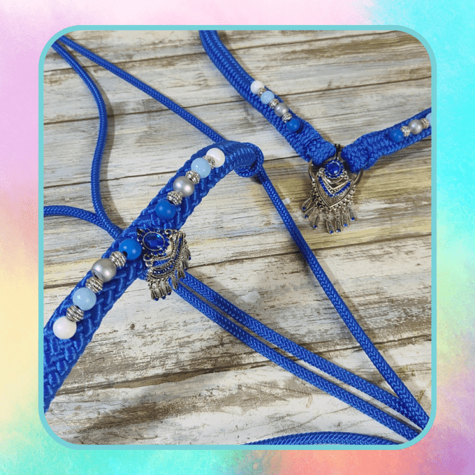 Ensemble Ornella bleu roi taille cheval