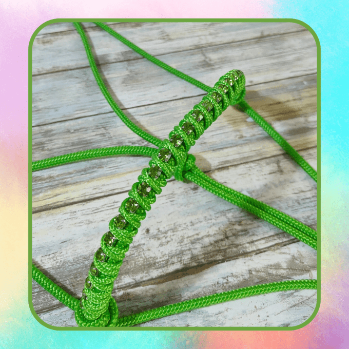 Licol "Strass" vert taille cheval