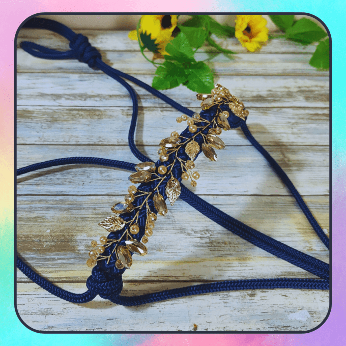 Licol "Freya" bleu marine taille cob