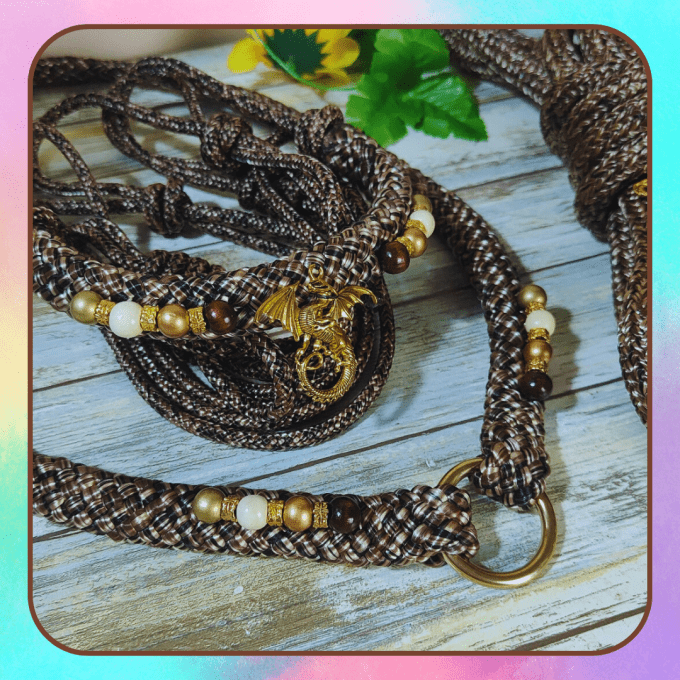 Ensemble "Dragon" chiné brun taille cob