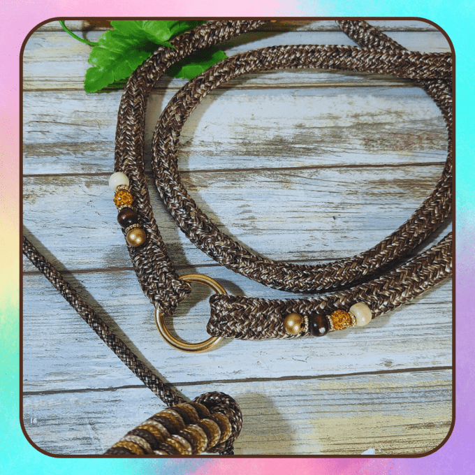 Ensemble brun chiné taille cheval