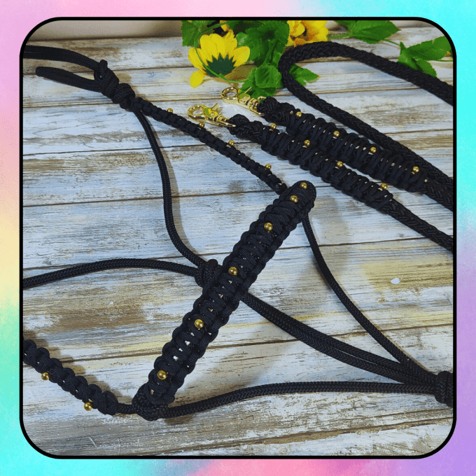 Ensemble "Eclipse" noir/doré taille cob