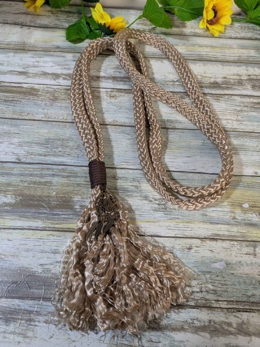 Cordelette attrape rêves beige taille cheval