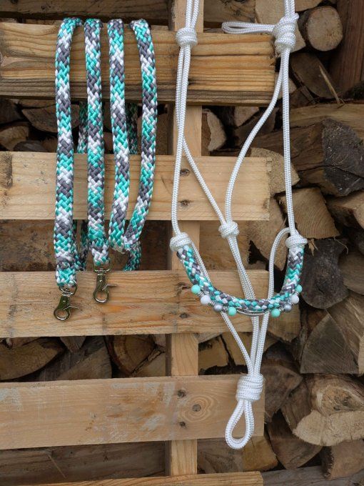 Box "menthe/blanc/gris"