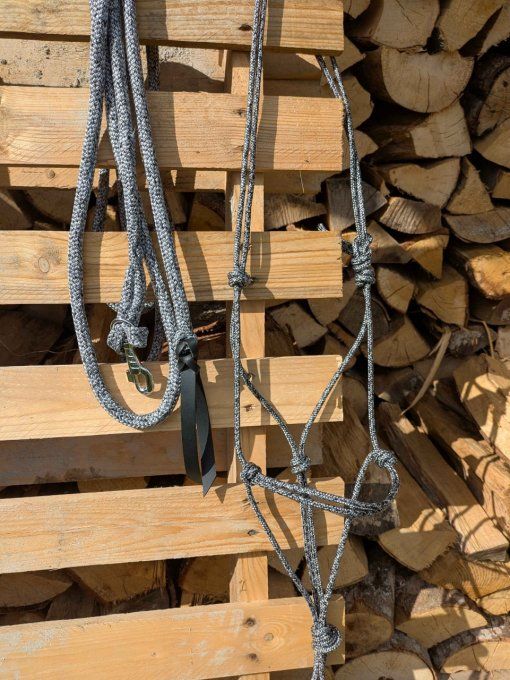 Ensemble gris chiné simple taille cob