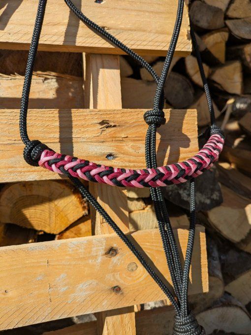 Ensemble noir, prune et rose clair taille cheval