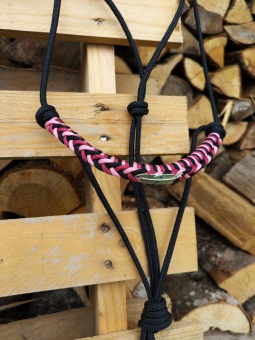 Ensemble noir, prune et rose clair taille cheval
