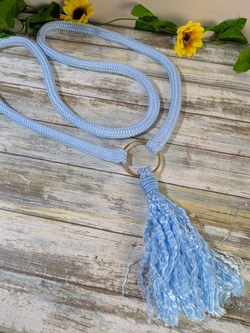 Cordelette bleu clair taille cob