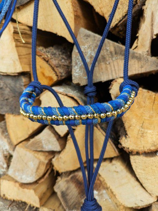 Licol bleu marine taille cob