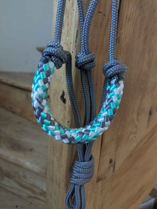 Licol shetland gris/camo menthe
