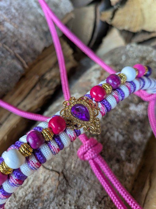 Licol fuchsia taille cob