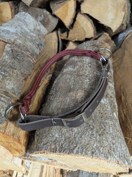 Muserolle side pull bordeaux taille cob