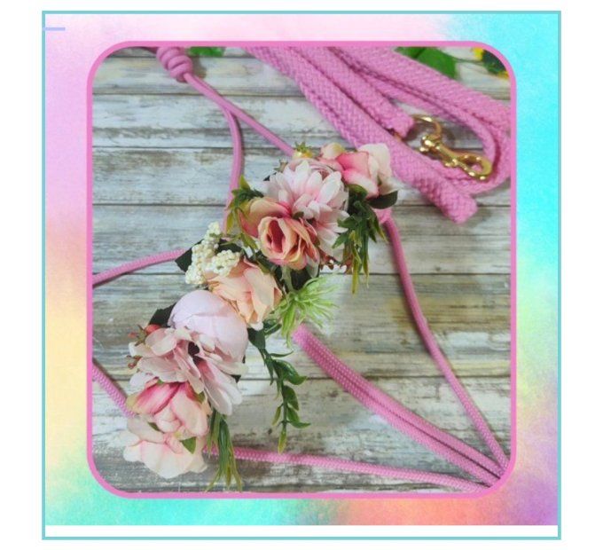 Couronne de fleurs roses